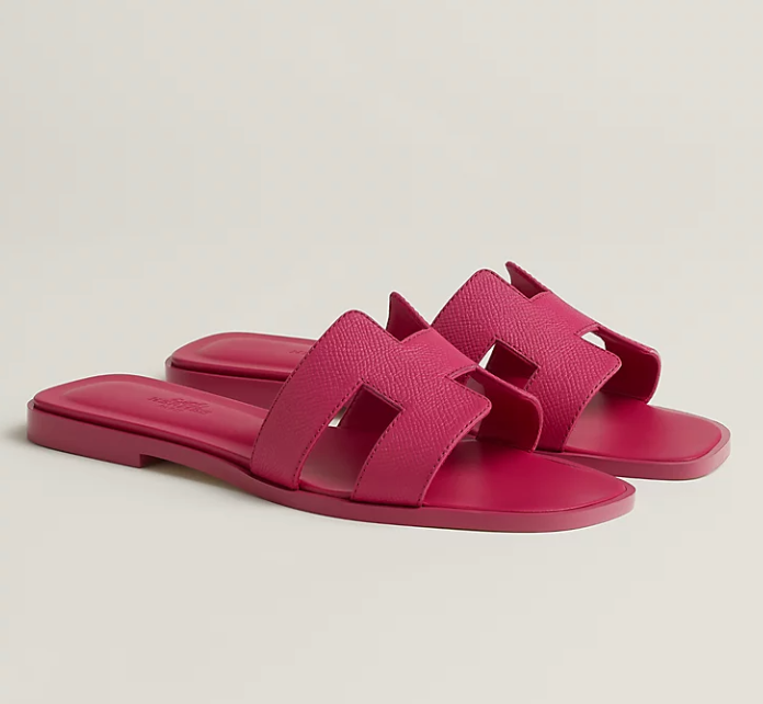 Hermès Oran Sandal Box Calfskin Rose