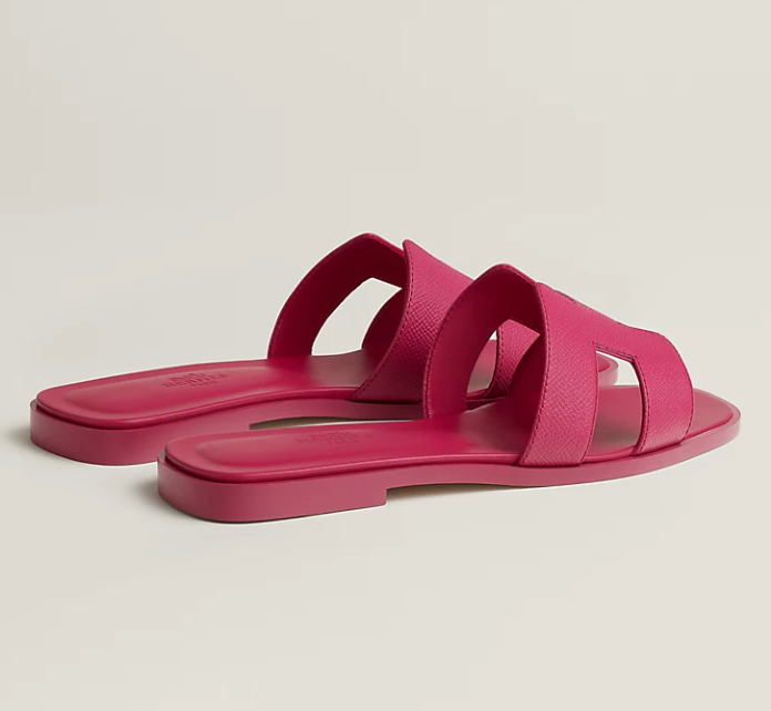Hermès Oran Sandal Box Calfskin Rose