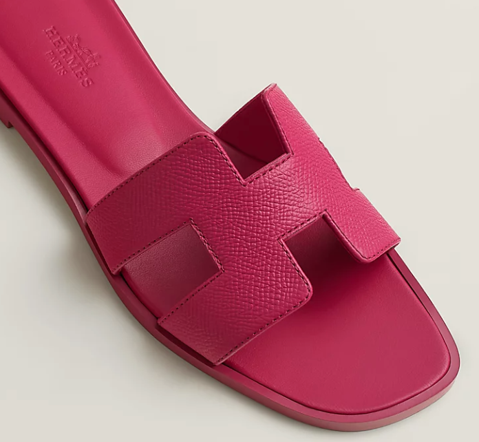 Hermès Oran Sandal Box Calfskin Rose