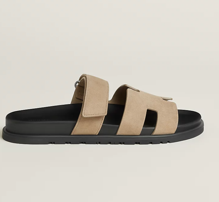 Hermès Chypre Sandal Suede Goatskin Beige Sable