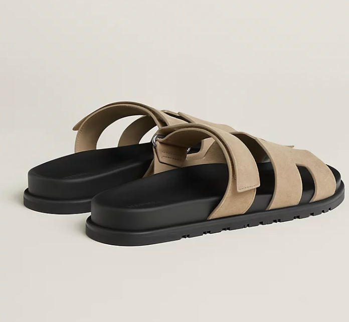 Hermès Chypre Sandal Suede Goatskin Beige Sable