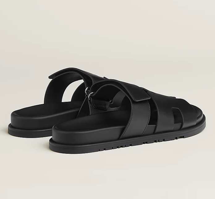 Hermès Chypre Sandal Calfskin Noir