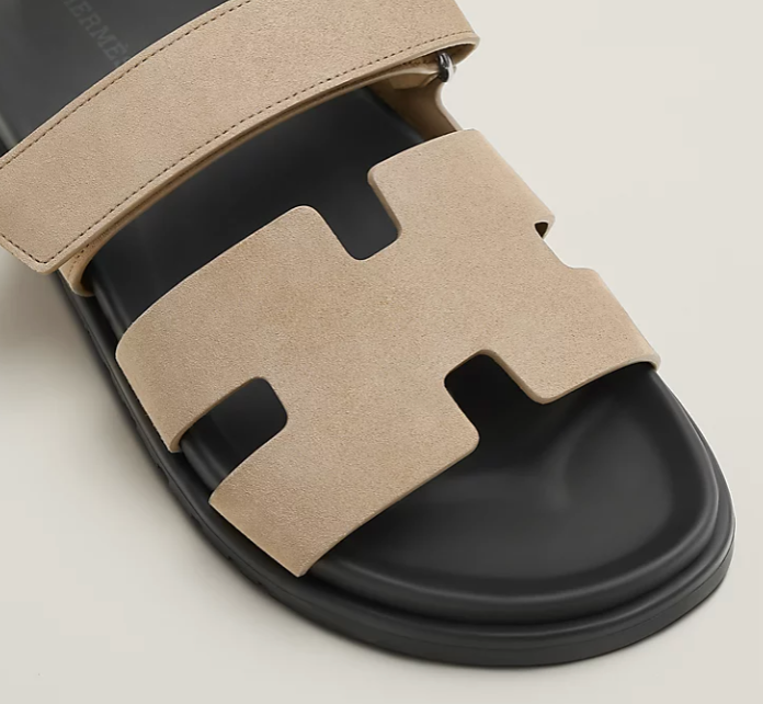 Hermès Chypre Men’s Sandals Beige Sable Suede