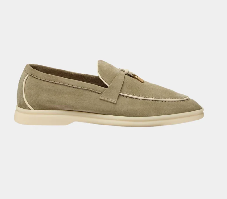 Loro Piana Summer Charms Walk Loafers Suede Goatskin