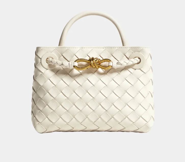 Bottega Veneta Mini Andiamo Intrecciato Bag Sea Salt