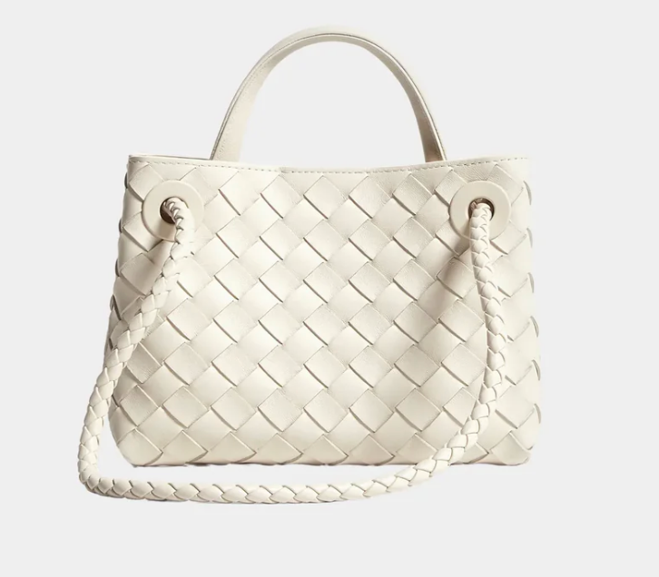 Bottega Veneta Mini Andiamo Intrecciato Bag Sea Salt