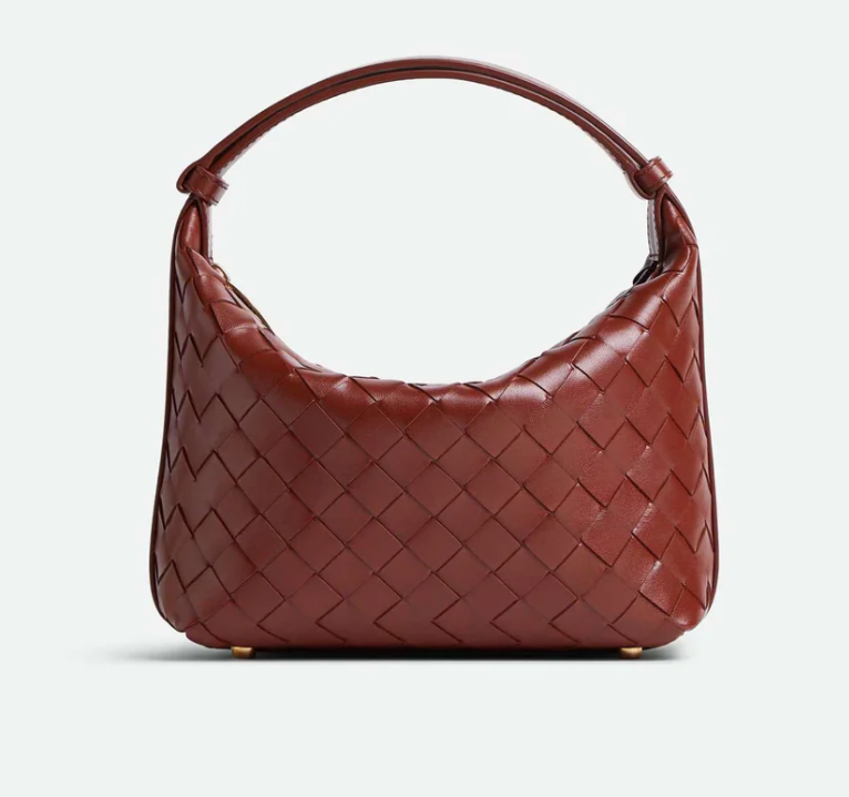 Bottega Veneta Wallace Intrecciato Leather Shoulder Bag Sapele