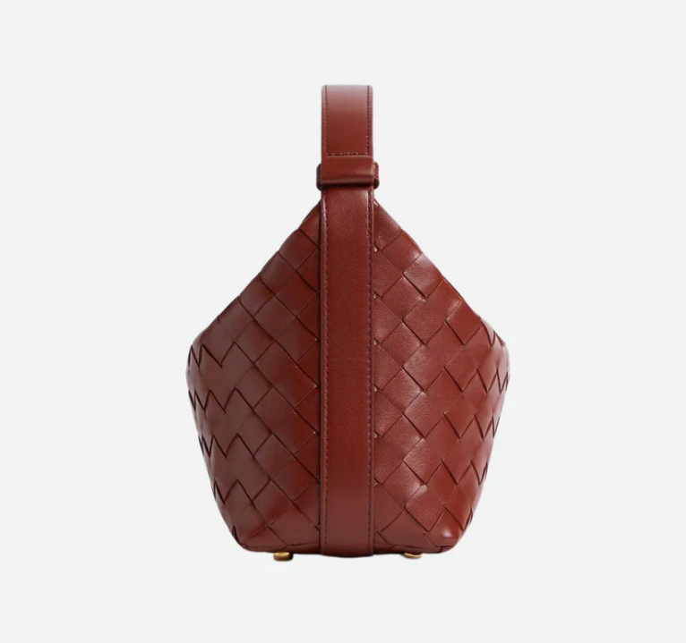 Bottega Veneta Wallace Intrecciato Leather Shoulder Bag Sapele