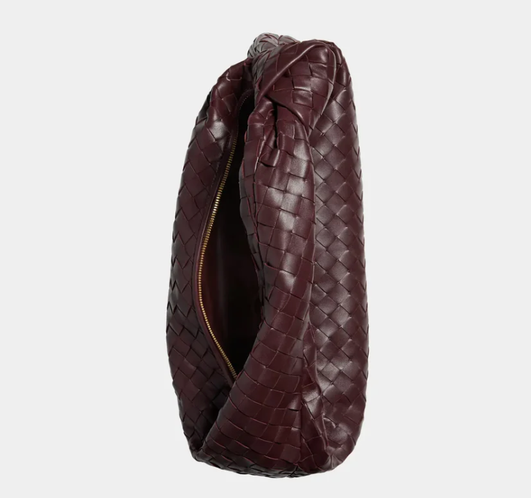 Bottega Veneta Large Jodie Intrecciato Shoulder Bag Deep Mahogany