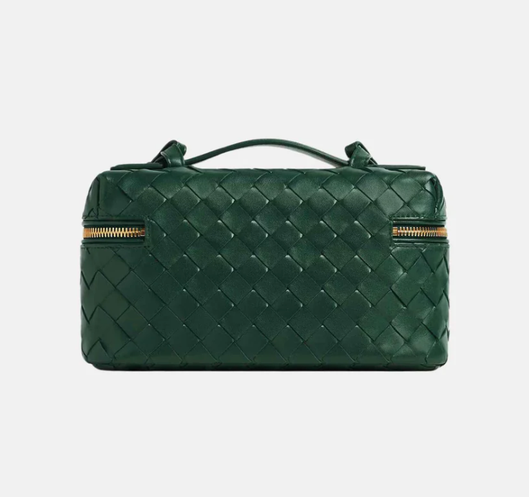 Bottega Veneta Bang Bang Intrecciato Vanity Case Emerald