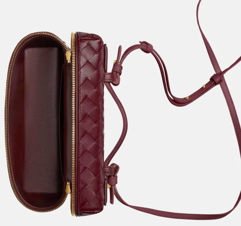 Bottega Veneta Bang Bang Intrecciato Vanity Case Barolo Red