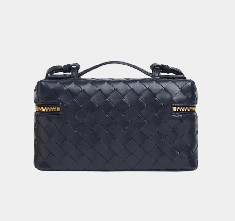 Bottega Veneta Bang Bang Intrecciato Vanity Case Nocturnal Navy