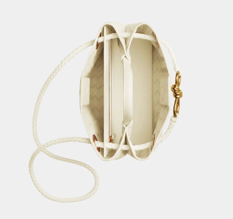 Bottega Veneta Small Andiamo Intrecciato Bag Sea Salt