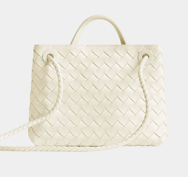 Bottega Veneta Small Andiamo Intrecciato Bag Sea Salt