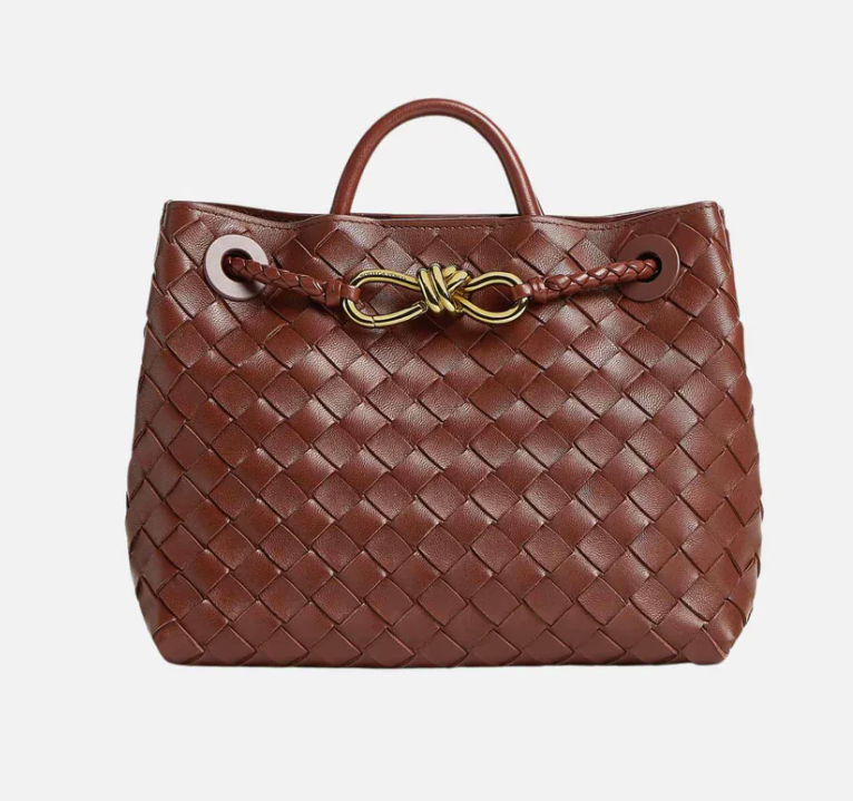 Bottega Veneta Small Andiamo Intrecciato Bag Sapele