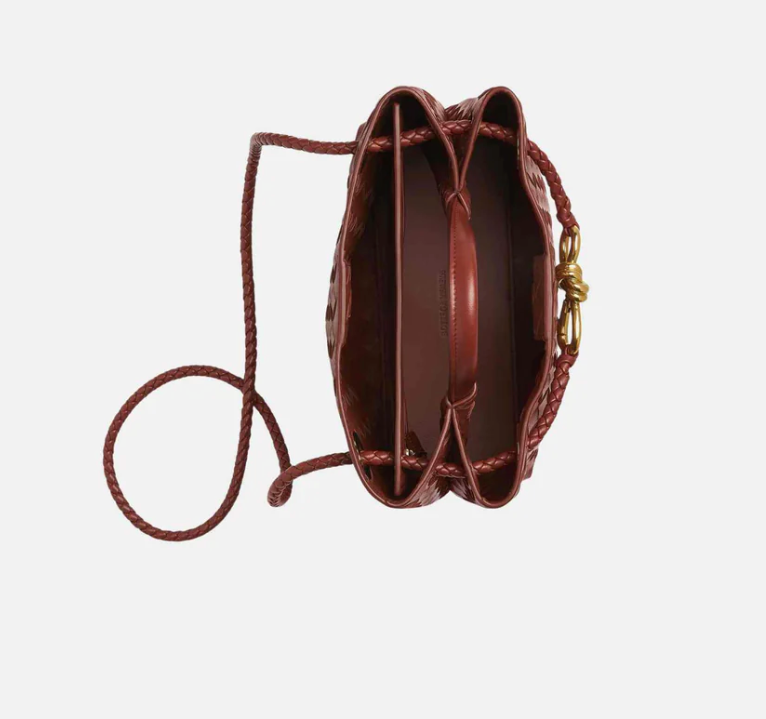 Bottega Veneta Small Andiamo Intrecciato Bag Sapele