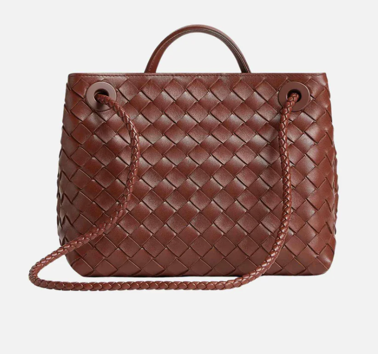 Bottega Veneta Small Andiamo Intrecciato Bag Sapele