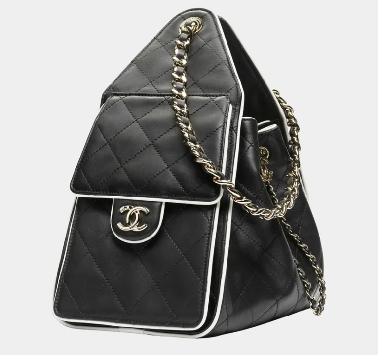 Chanel 25 Small Handbag Black Calfskin