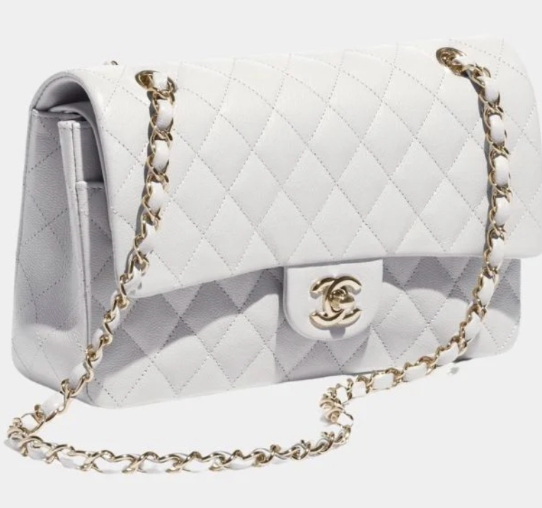 Chanel Classic 11.12 Handbag White Quilted Leather