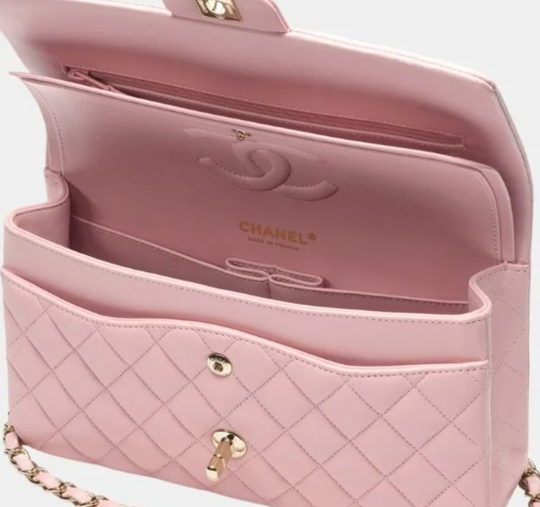 Chanel Classic 11.12 Handbag Light Pink Quilted Leather