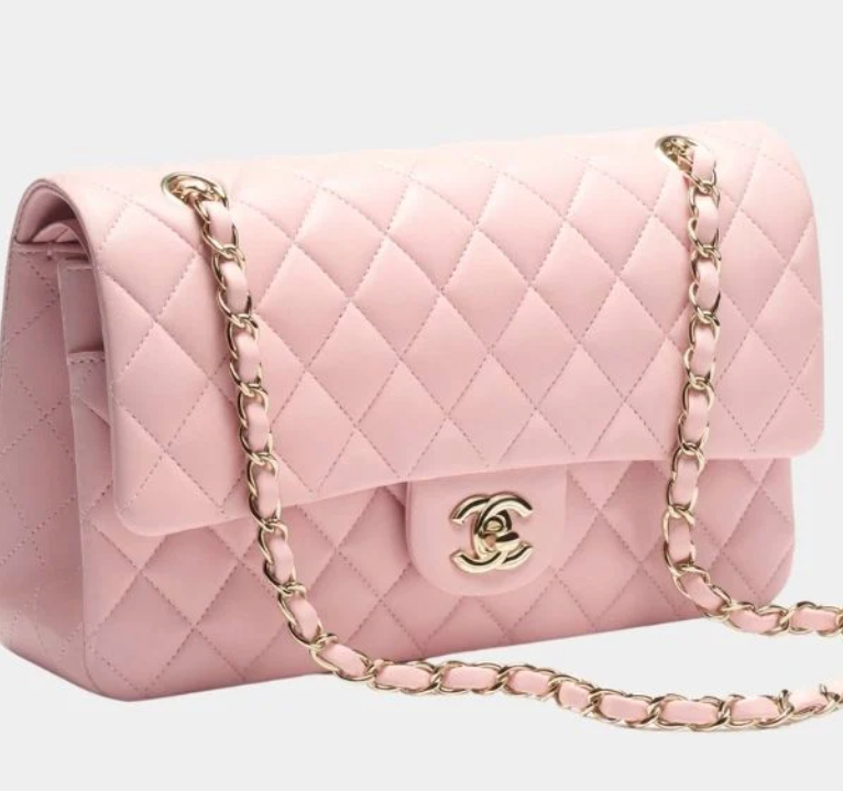 Chanel Classic 11.12 Handbag Light Pink Quilted Leather