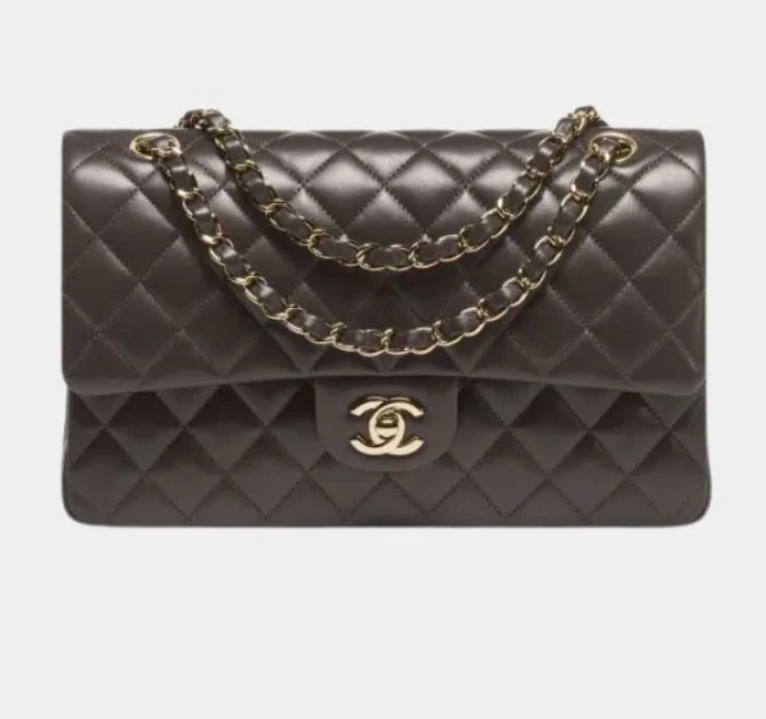 Chanel Classic 11.12 Handbag Dark Brown Quilted Leather