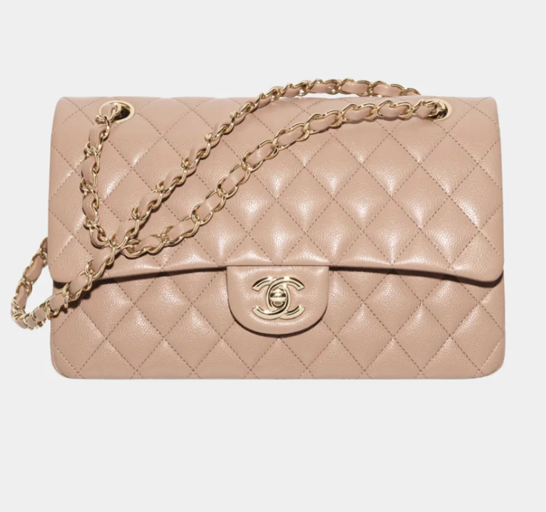 Chanel Classic 11.12 Dark Beige Quilted Handbag