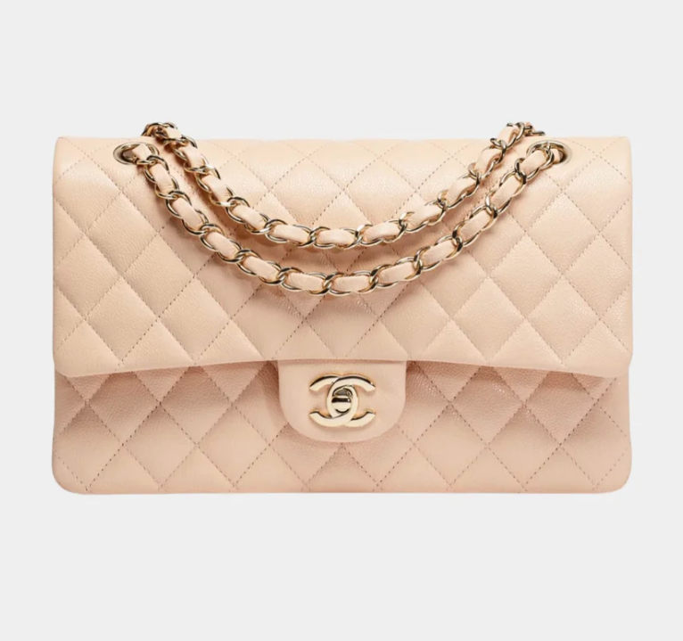 Chanel Classic 11.12 Beige Quilted Handbag