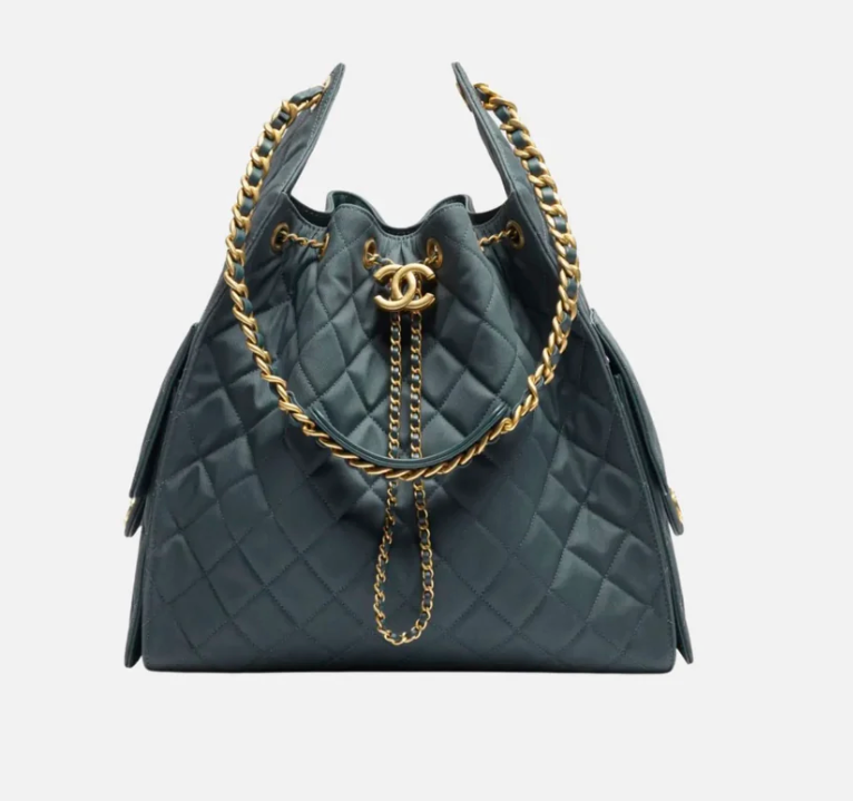 Chanel Medium Chanel 25 Dark Blue Canvas Bag
