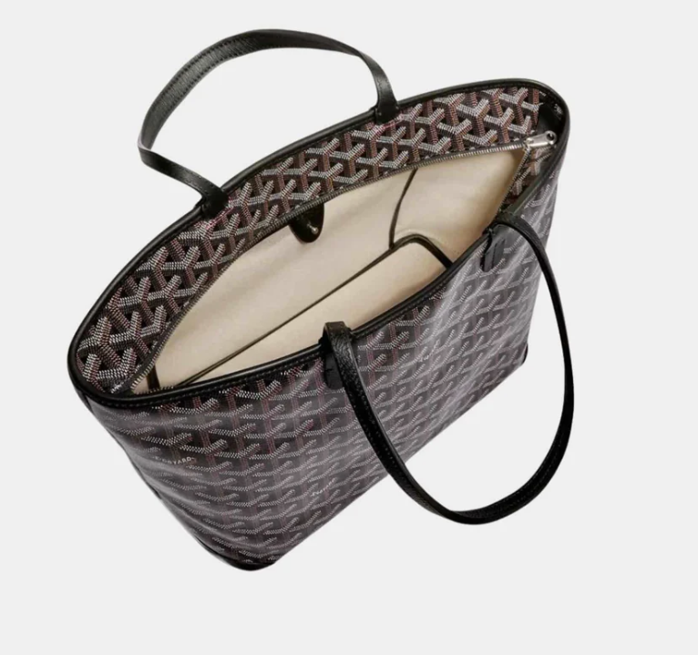 Goyard Artois PM Tote Bag Black & Tan Goyardine
