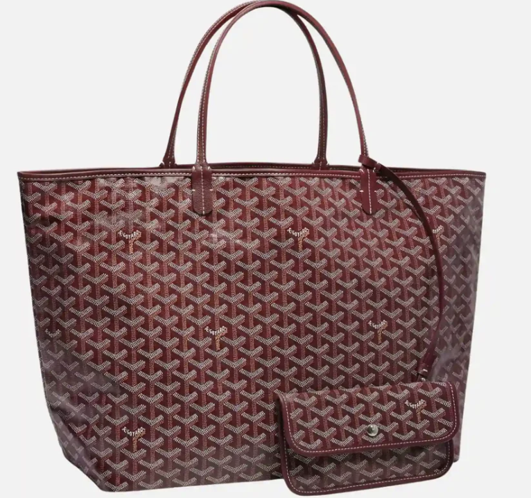 Goyard Saint Louis GM Tote Bag Burgundy Goyardine