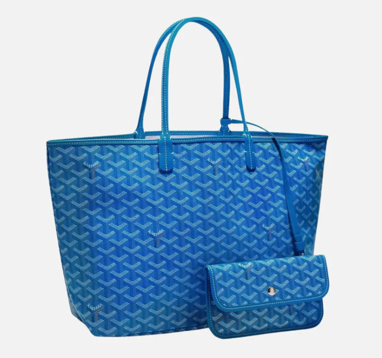 Goyard Saint Louis PM Tote Bag Sky Blue  Goyardine