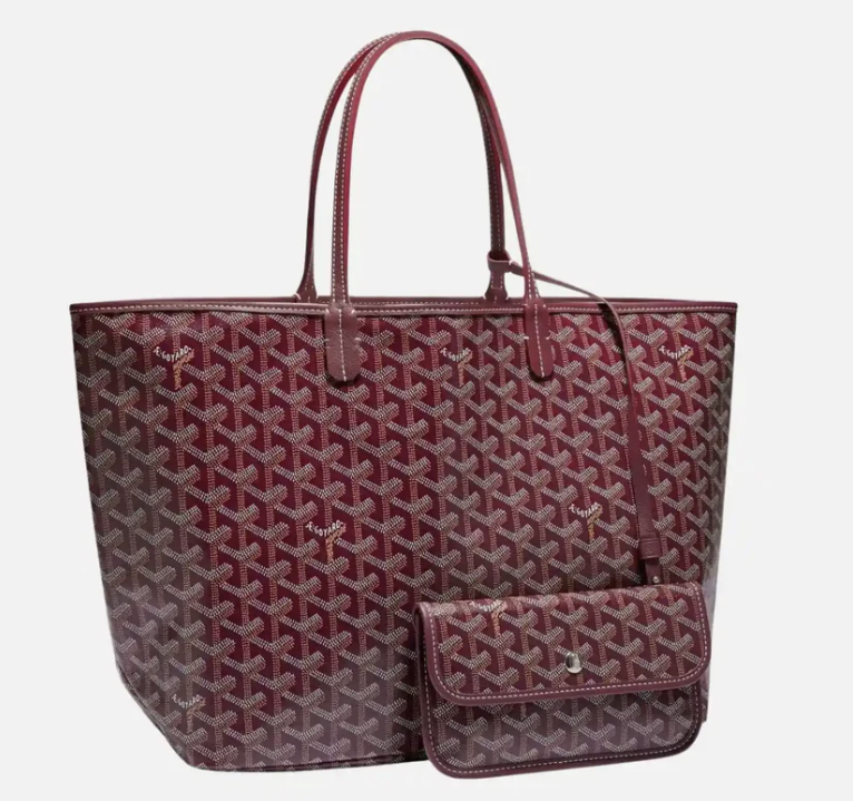 Goyard Saint Louis PM Tote Bag Burgundy Goyardine