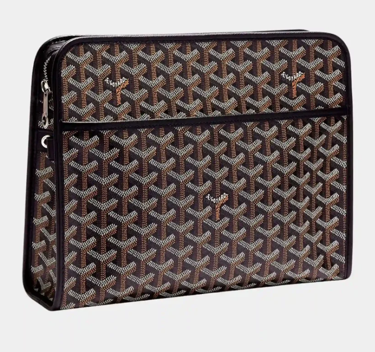 Goyard Jouvence GM Toiletry Bag Black & Tan Goyardine