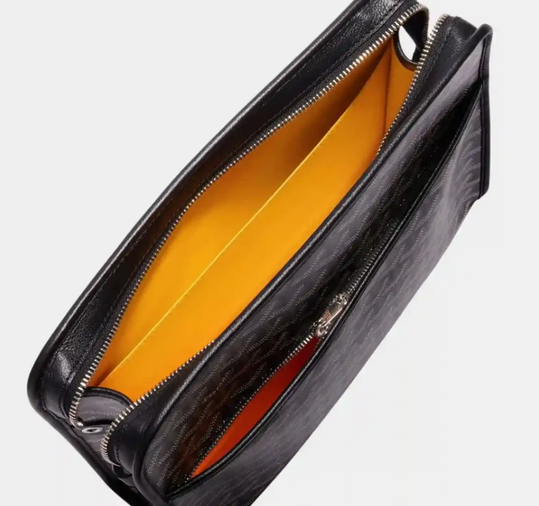 Goyard Jouvence GM Toiletry Bag Black & Tan Goyardine