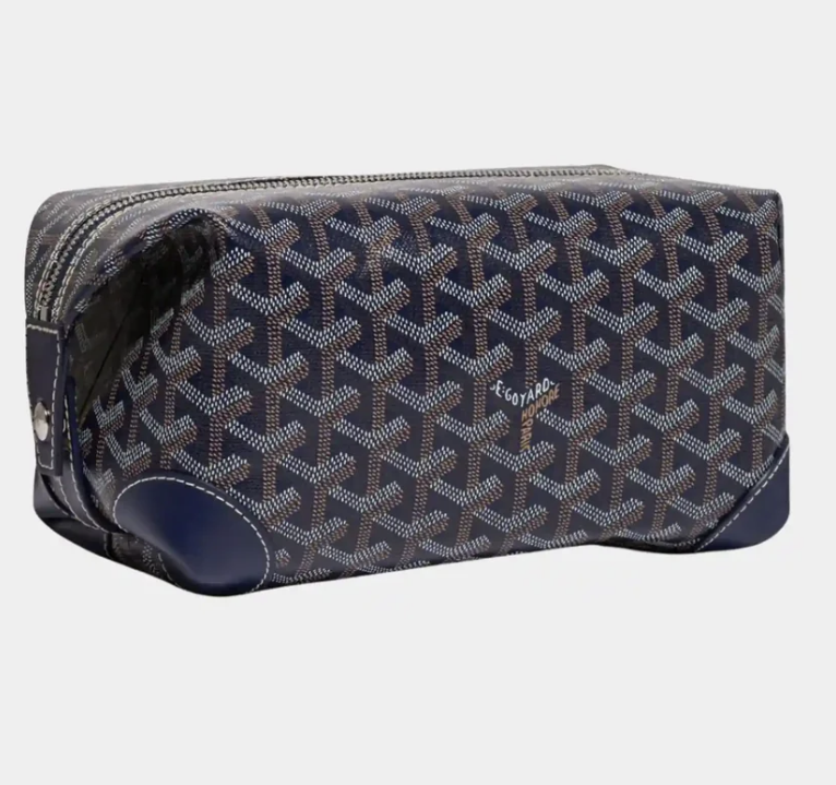 Goyard Bowling 25 Toiletry Bag Navy Blue Goyardine