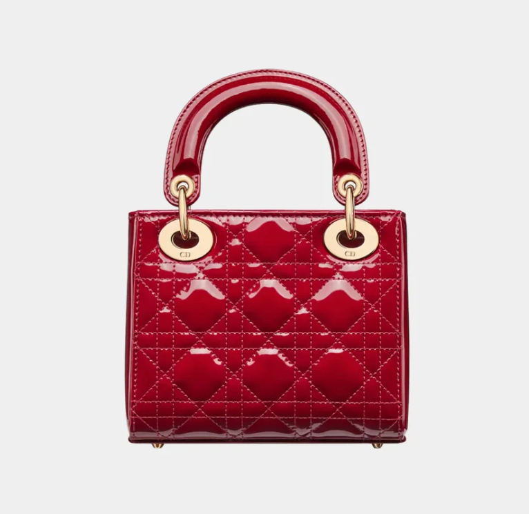 Cherry Red Mini Lady Dior Bag