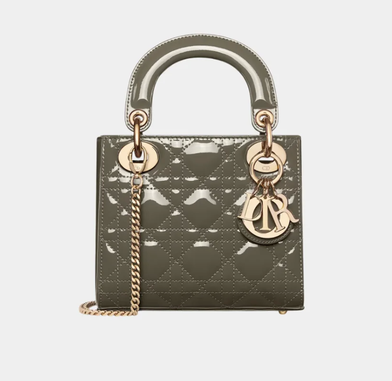Olive Taupe Mini Lady Dior Bag