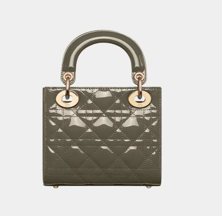 Olive Taupe Mini Lady Dior Bag