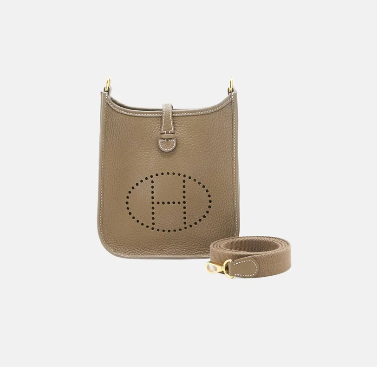 Hermès Mini Evelyne 16 Etoupe GHW