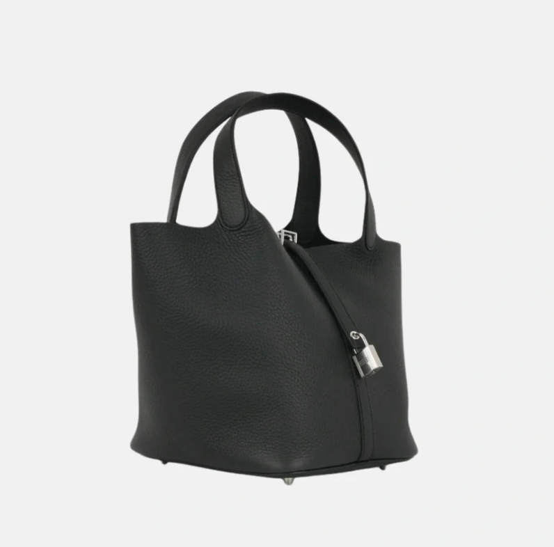 Hermès Picotin 22 Black Clemence PHW