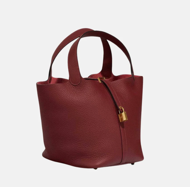 Hermès Picotin 22 Taurillon Clemence Rouge H GHW