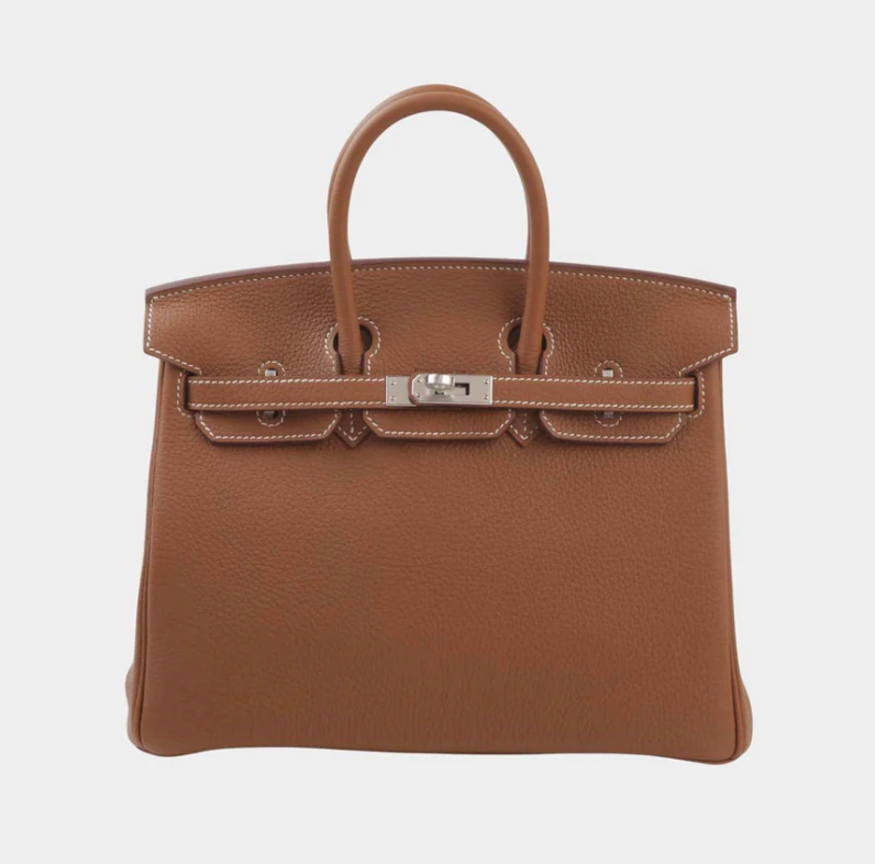 Hermès Birkin 25 Togo Gold & Gris Misty PHW
