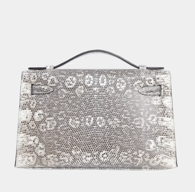Hermès Kelly Pochette Lizard Ombre PHW