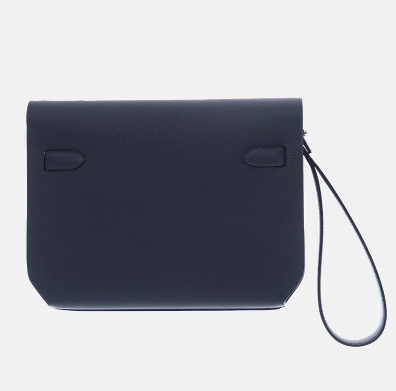 Hermès Kelly Depeches Blue De Presse Epsom PHW