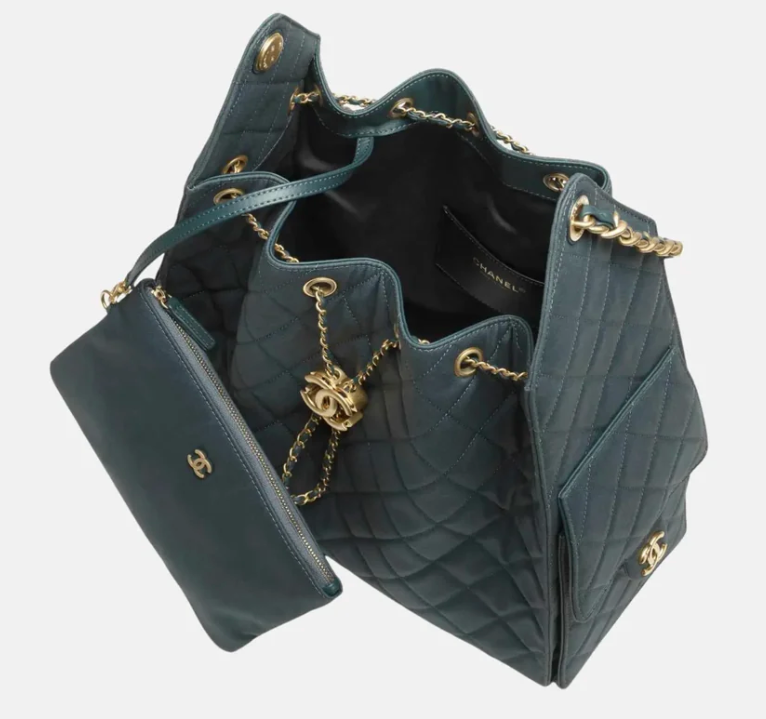 Chanel Medium Chanel 25 Dark Blue Canvas Bag
