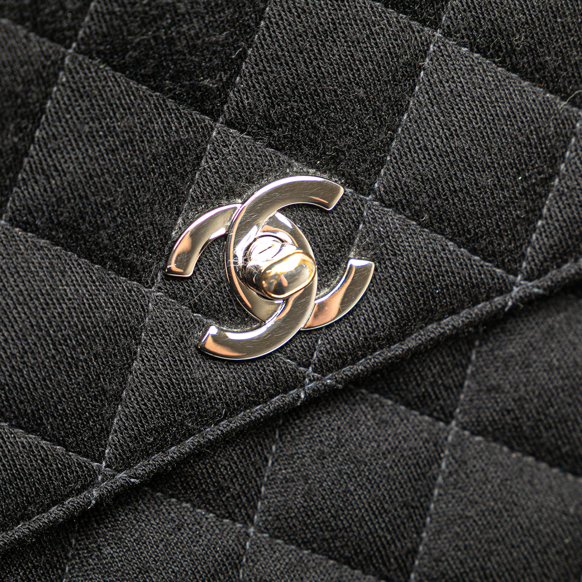 Chanel CC Quilted Jersey Kelly Top Handle Bag