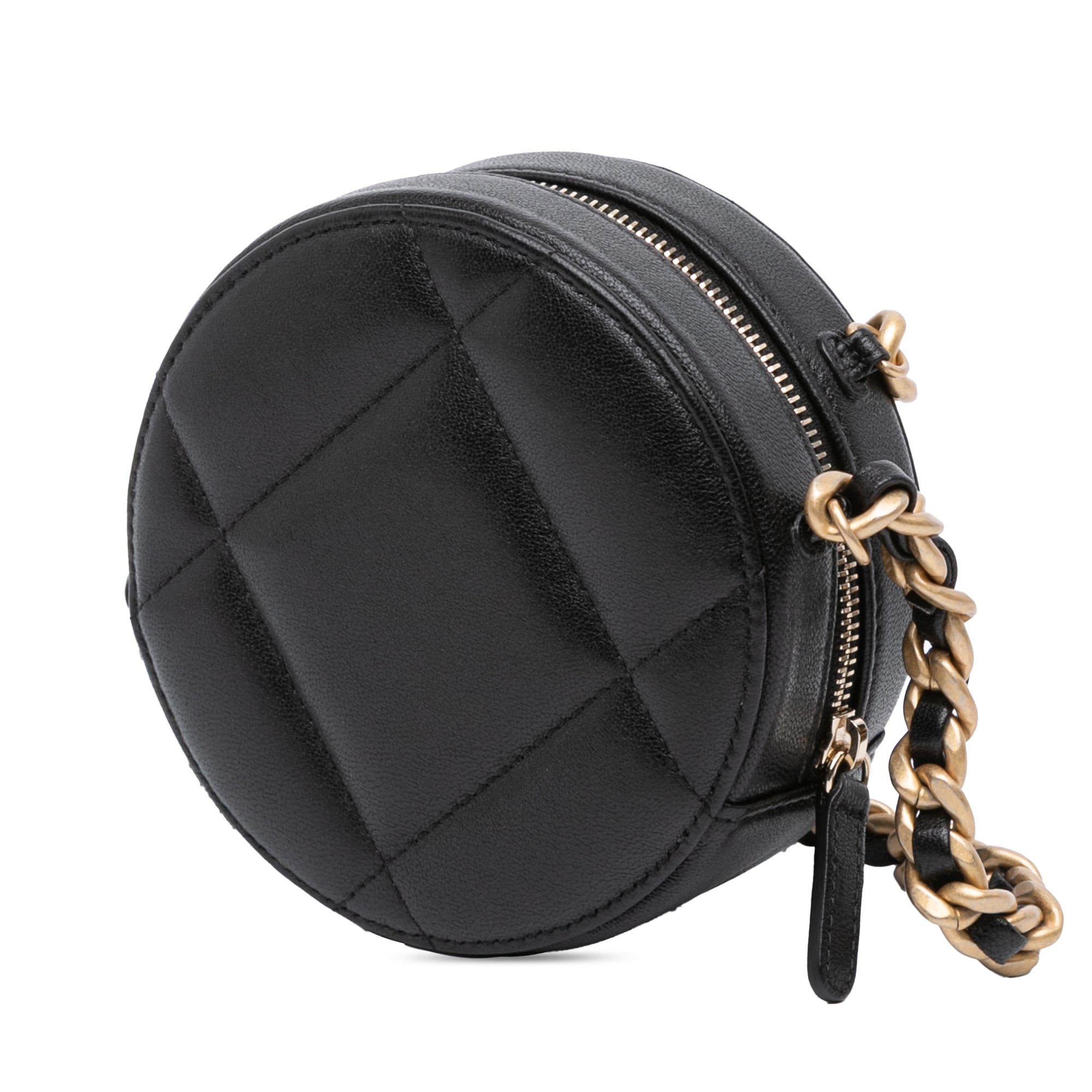 Lambskin 19 Round Clutch with Chain