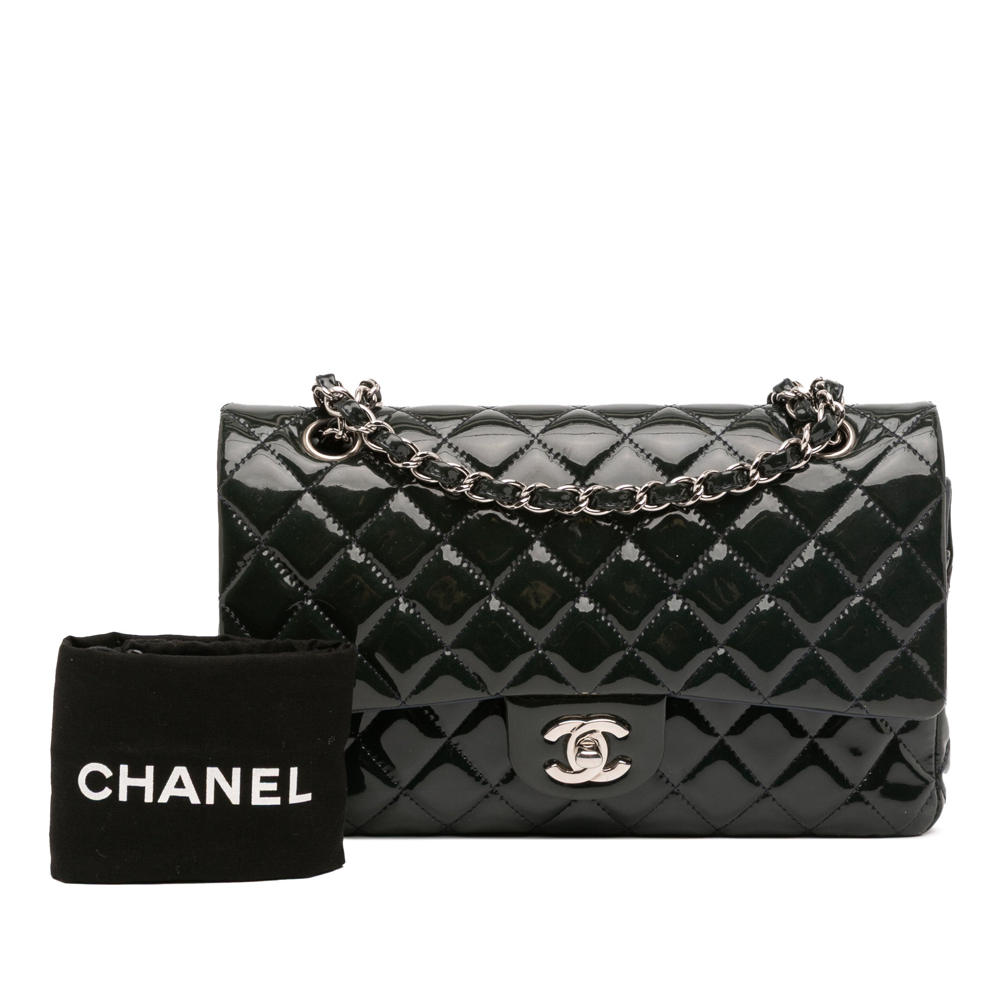 Medium Classic Patent Double Fla