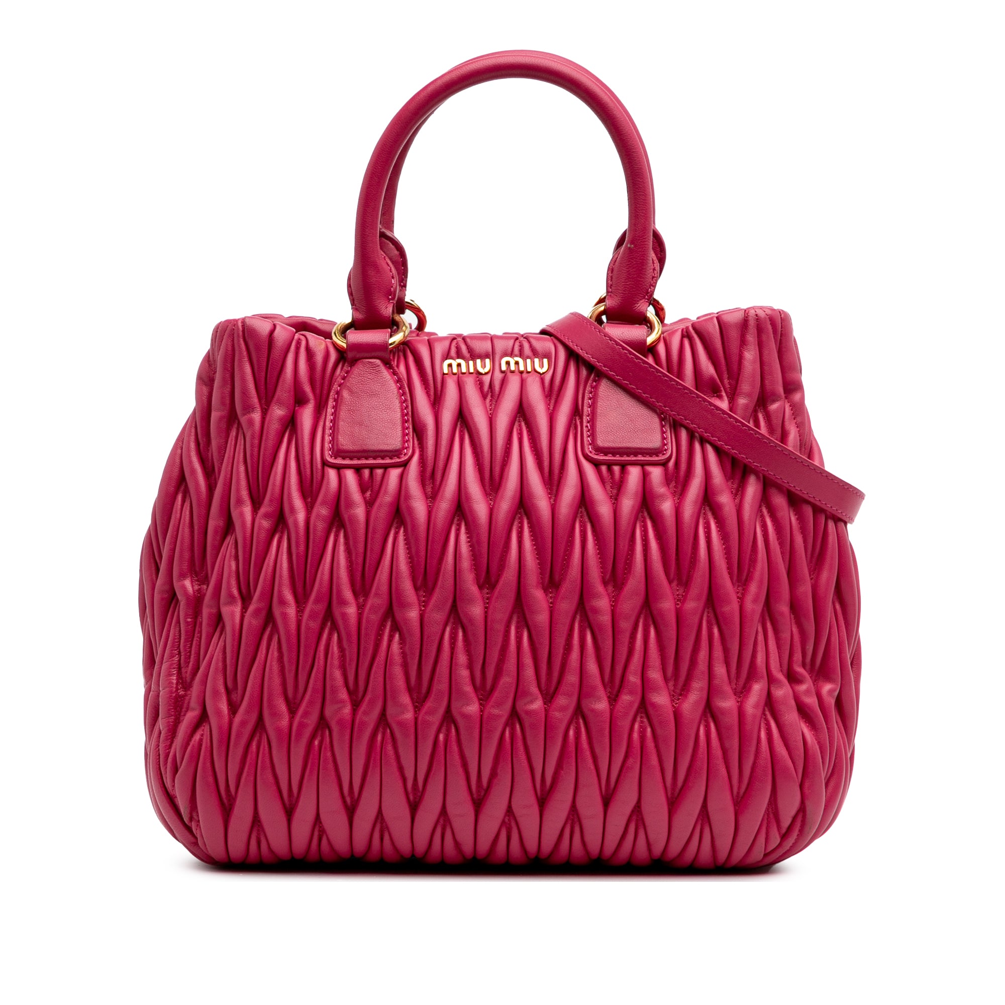 Miu Miu Matelasse Nappa Satchel